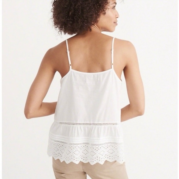 Abercrombie and Fitch 100% Cotton Eyelet Cami - Picture 6 of 6